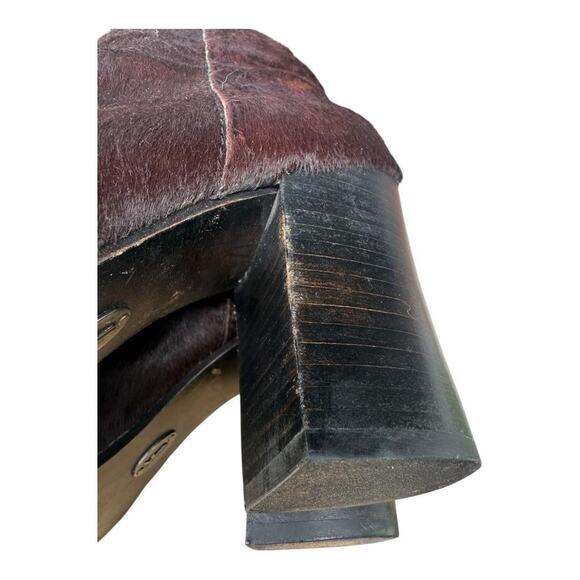 Frye Parker Moc Short Lace Up Bootie Boot Women size 8.5 Calf Hair - Picture 8 of 8